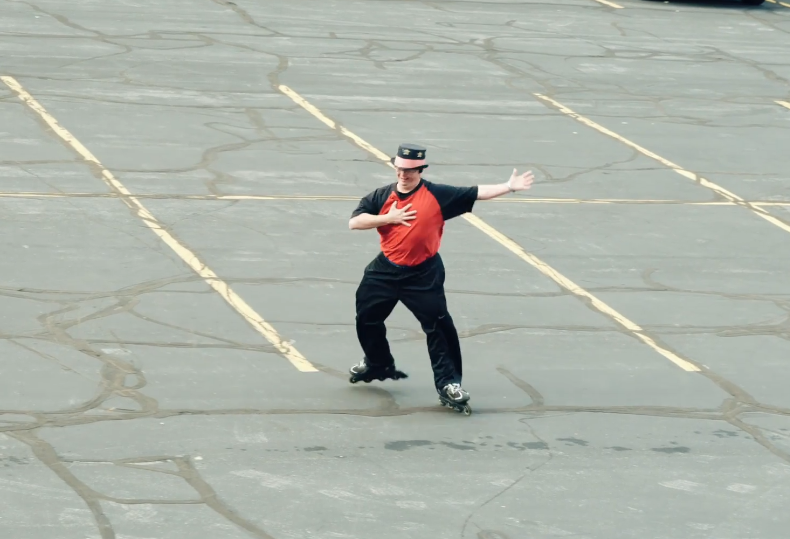 reid the rollerblading dancer