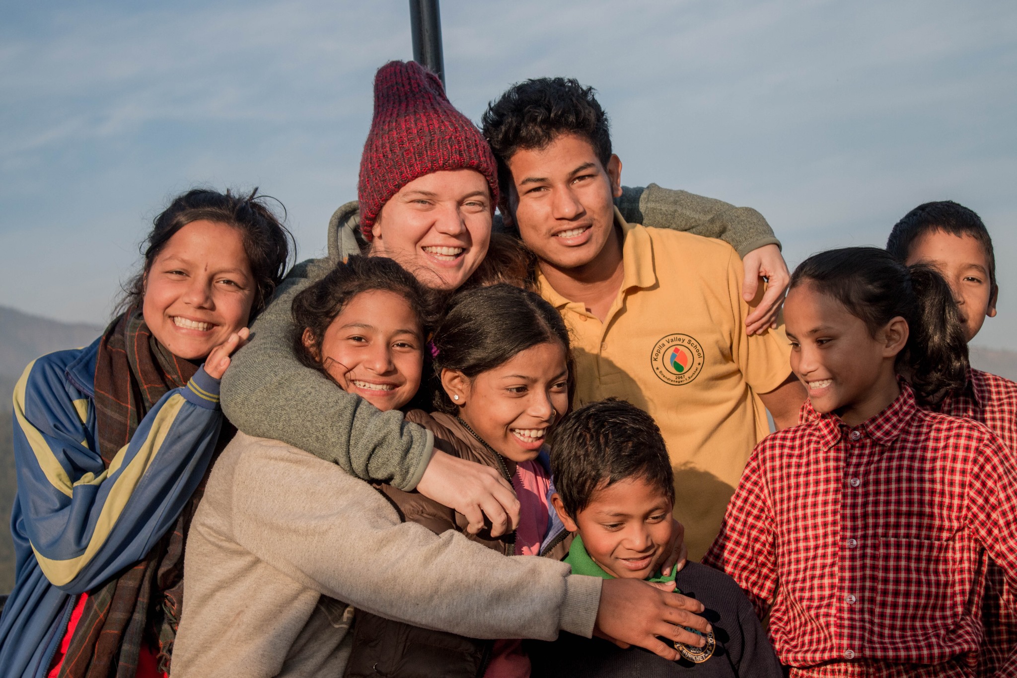 maggie with her children