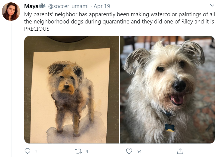 dog art tweet