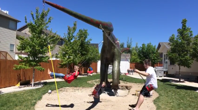 backyard dinosaur diy