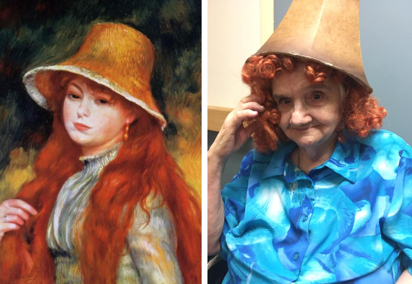 seniors recreate famous paintings