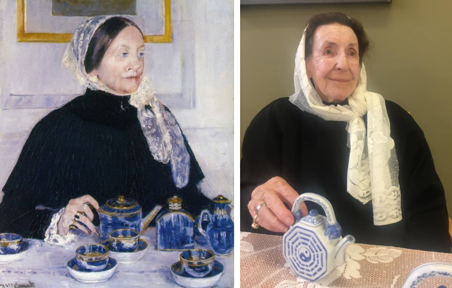 seniors recreate famous paintings