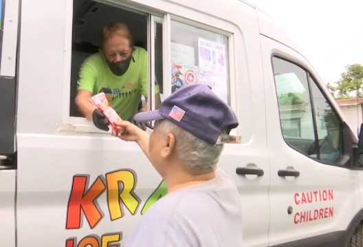 pastor bill hands out free ice cream