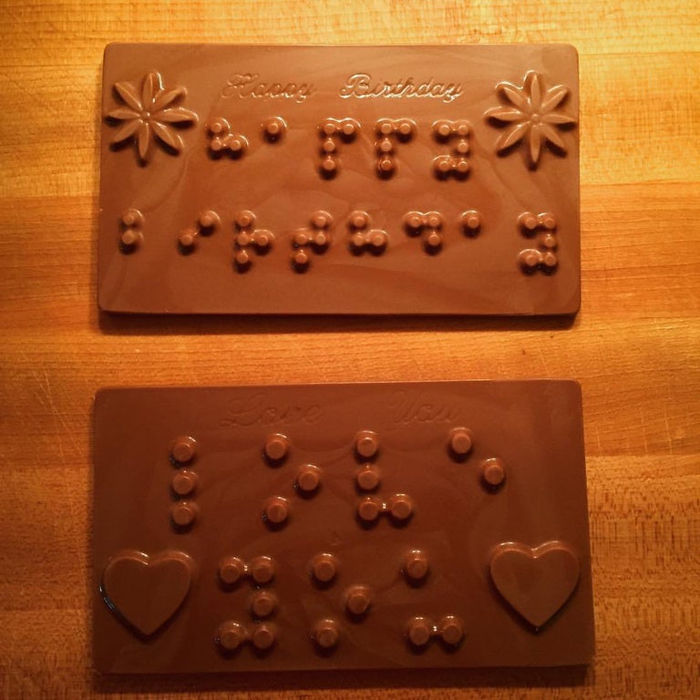braille chocolate bars