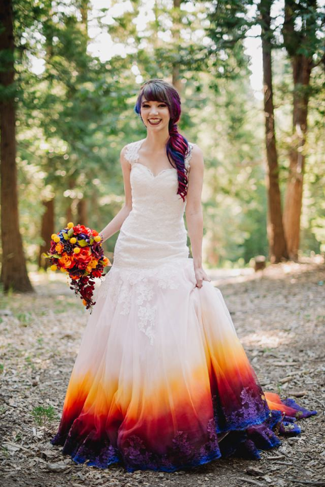 fire wedding dress
