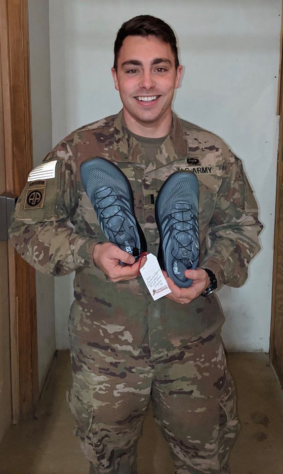 soldier with sneakers