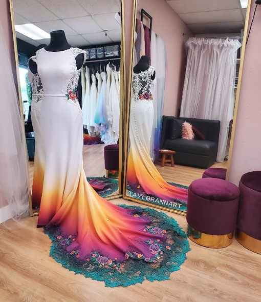 taylor ann painted gown