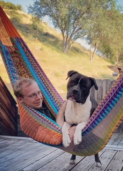 bubby and cody in hammock