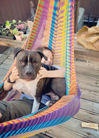 bubby and katharine in hammock