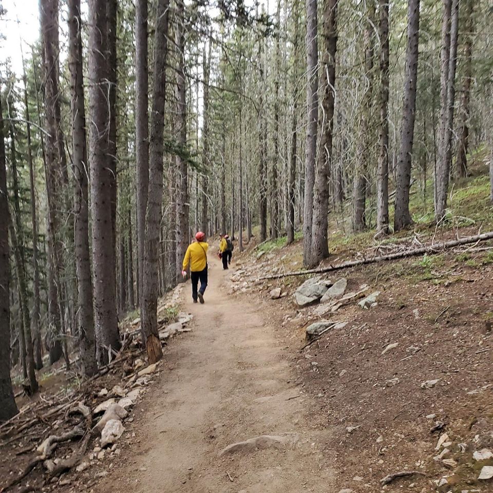 firefighters on trail