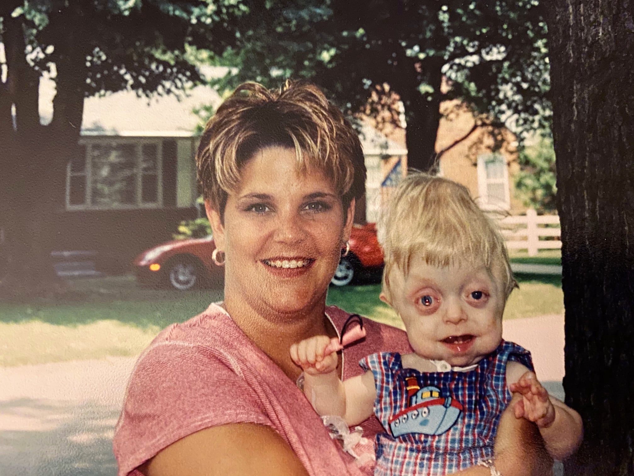 Michelle holding young Braden