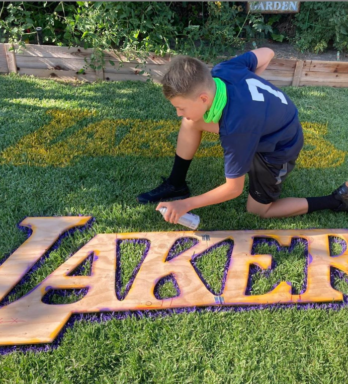 Teen Brothers Create Lawn Painting Business To Brighten Neighbors