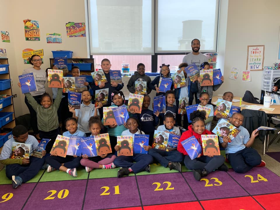 students with books