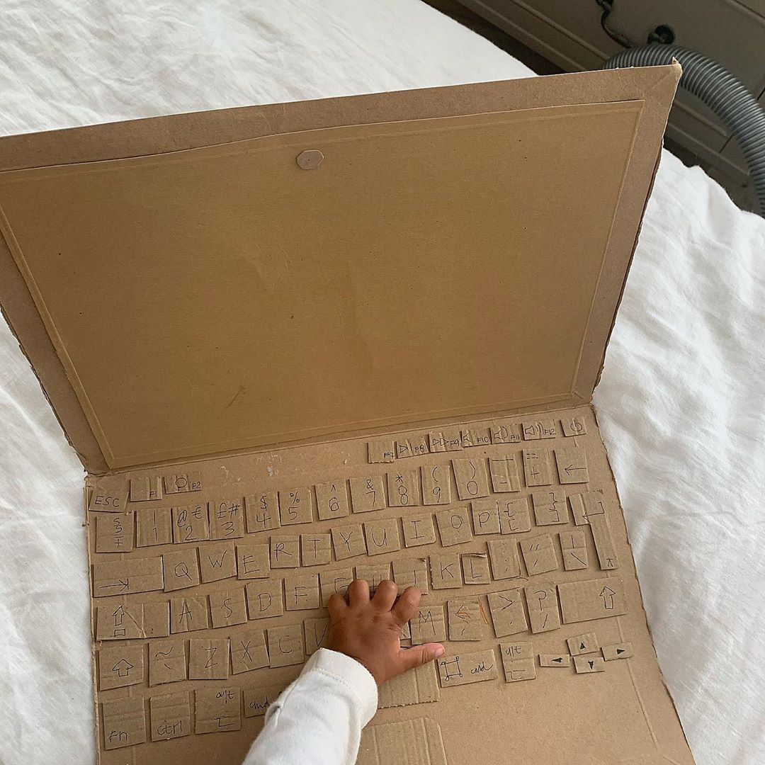 cardboard laptop
