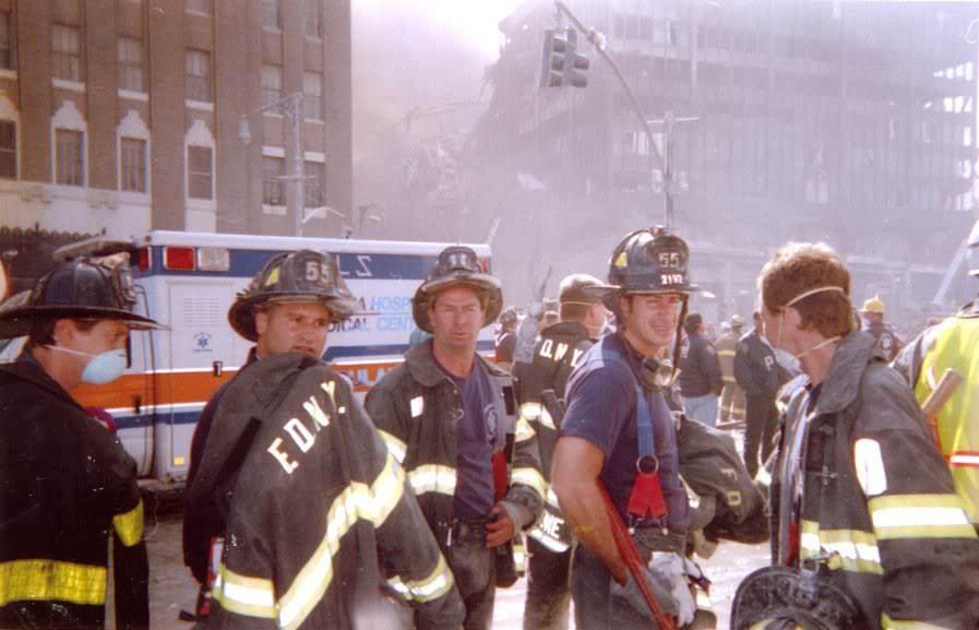 steve buscemi with firefighters on 9/11