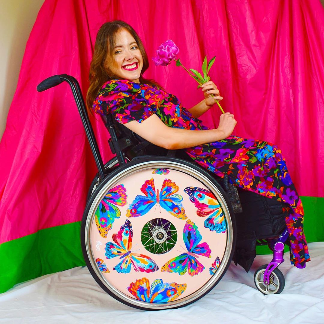 Sisters Turn Wheelchairs Into Works Of Art With Colorful Wheel Covers ...
