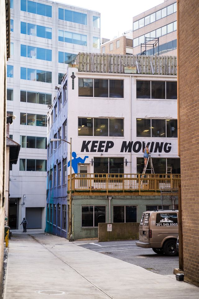 keep moving mural