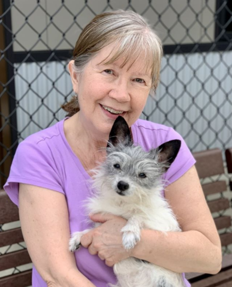 woman with dog