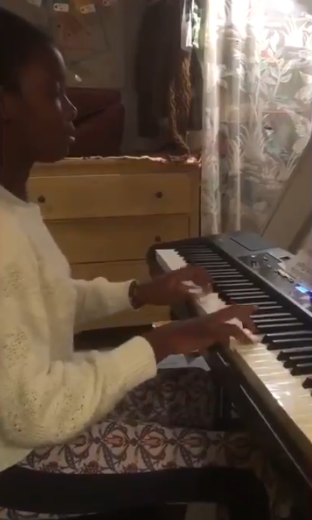 grace plays piano