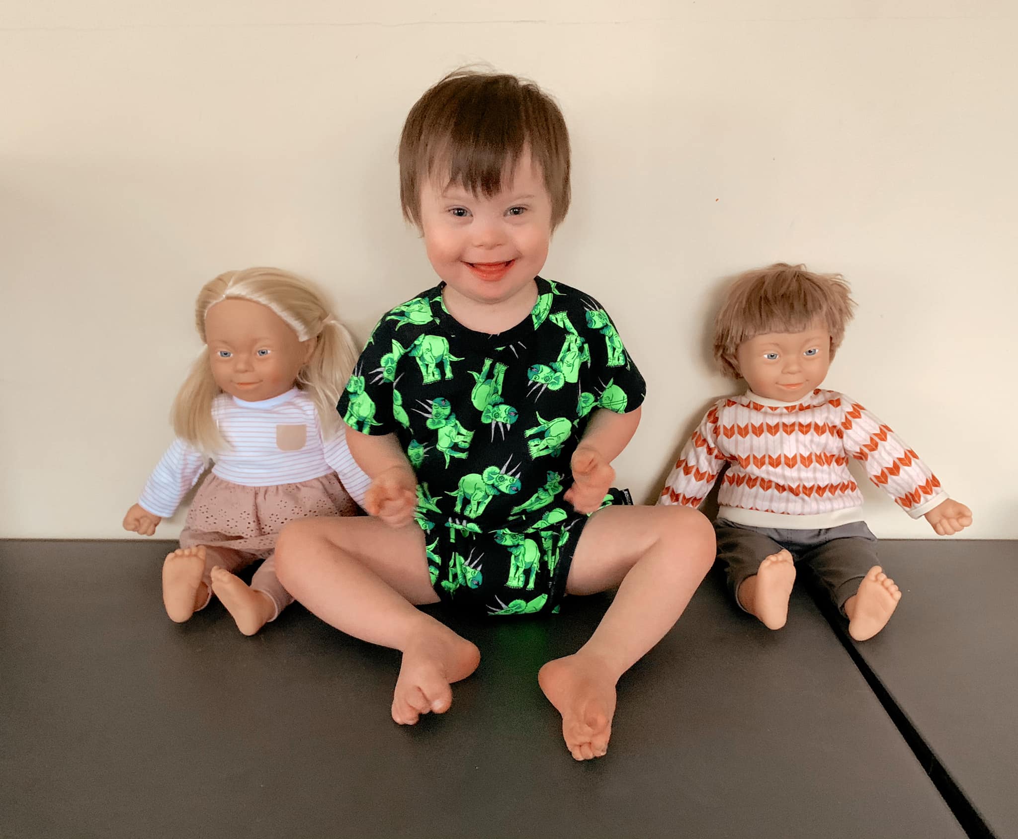 elijah with inclusive dolls