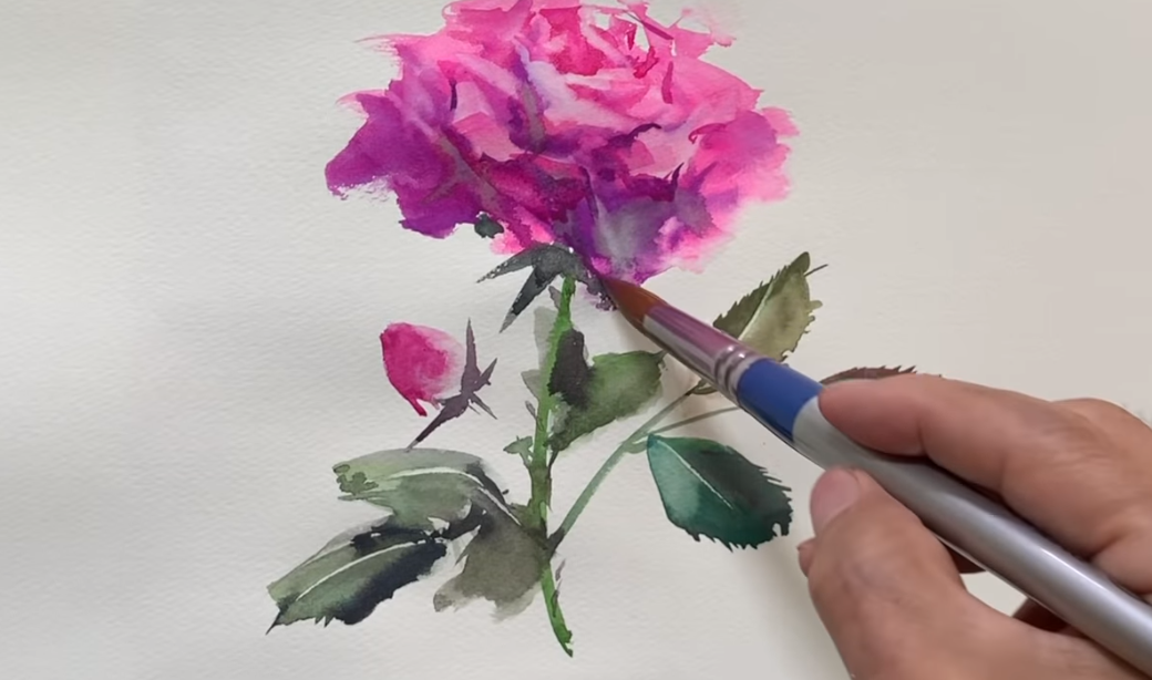 painted rose