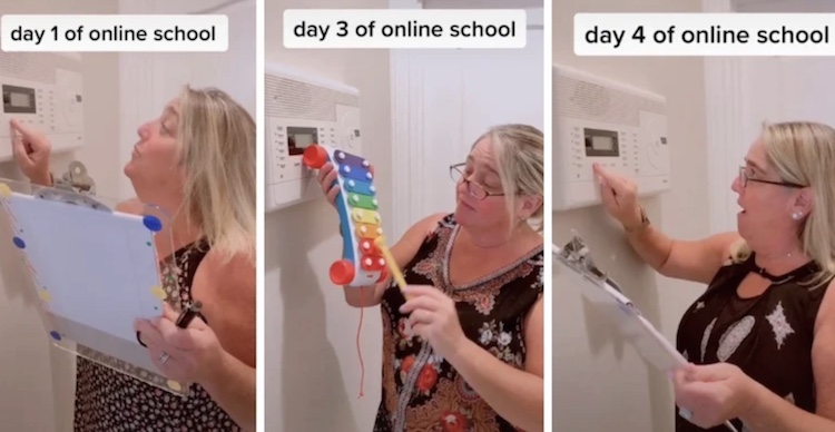 mom during at-home school