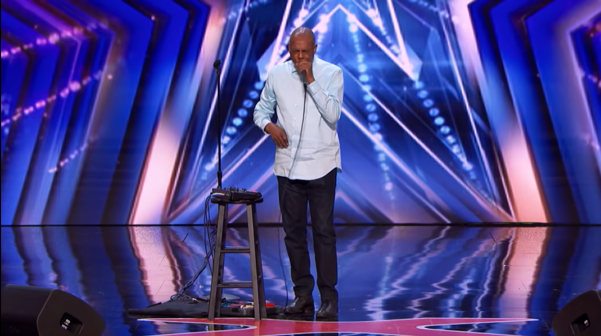 michael winslow on agt stage
