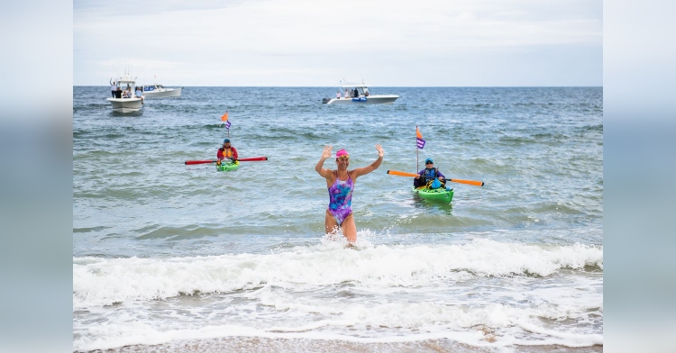 Elizabeth Beisel historic swim to Block Island