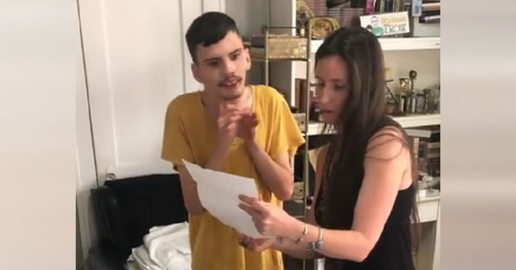 mom reads letter to teen with autism