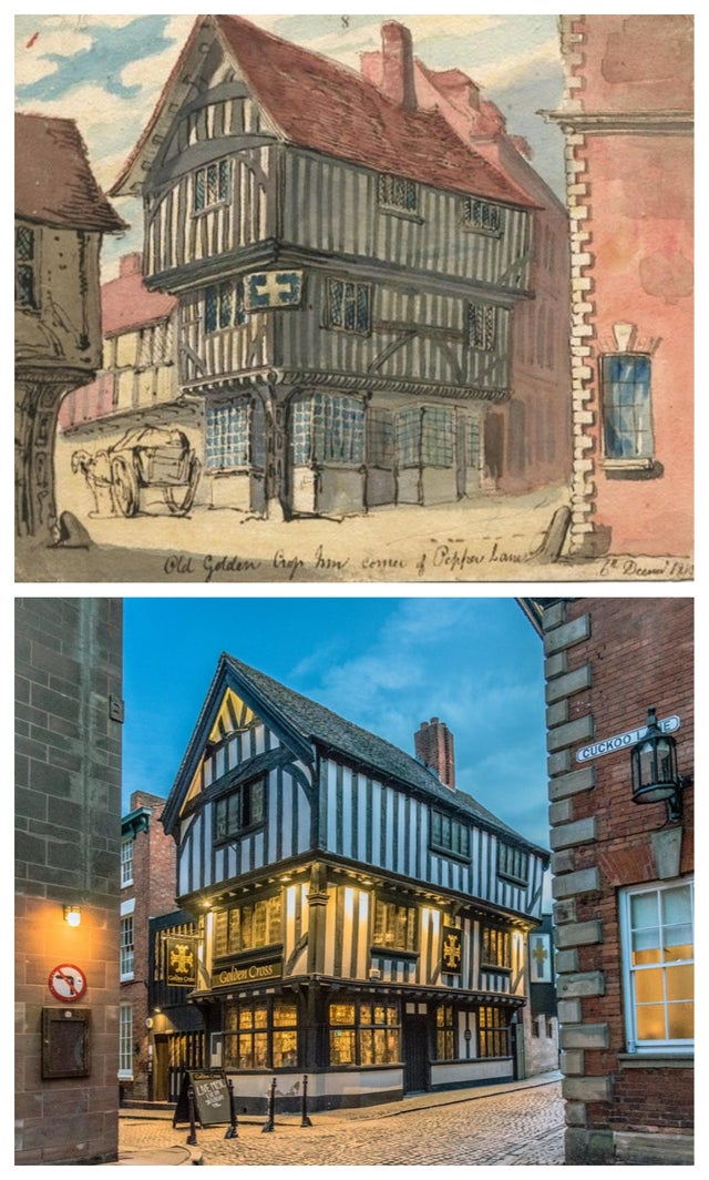 the golden cross inn in 1819 vs 2020