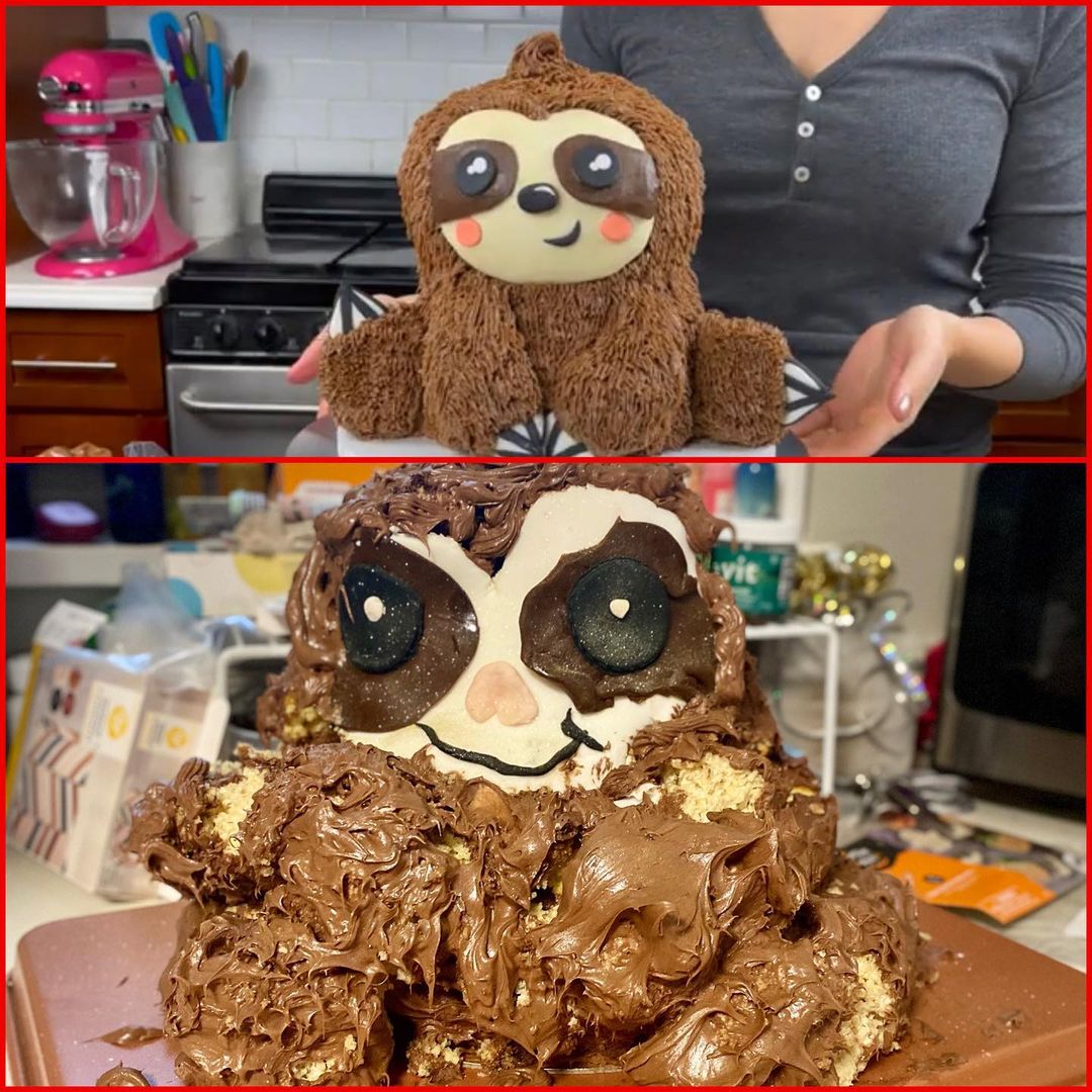 tried to make a sloth cake but failed