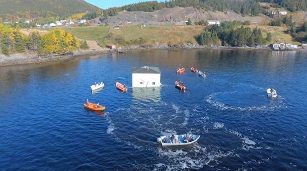 Newfoundland house floating
