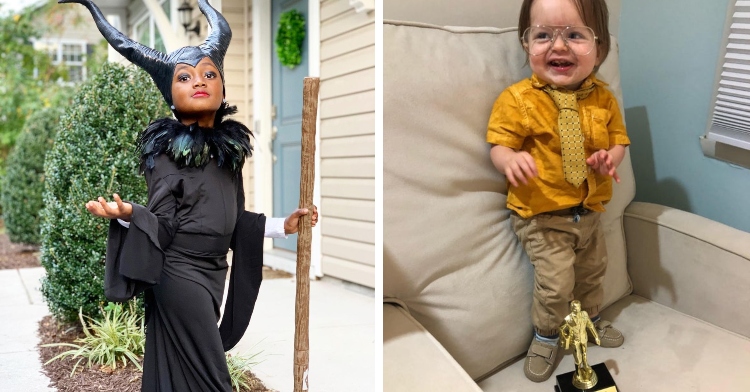 kids costumes Maleficent and Dwight Schrute