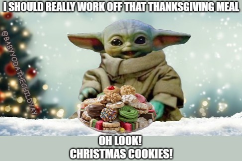 Baby Yoda likes cookies