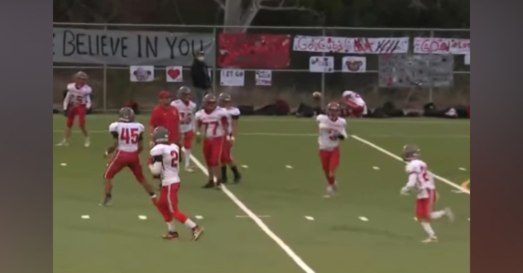 football players at california school for the deaf in the middle of a game