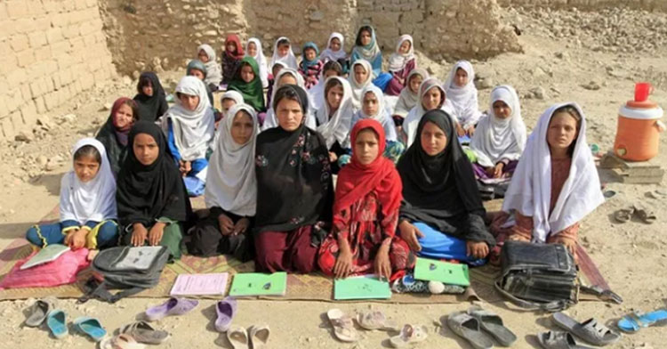 group of female afghan students