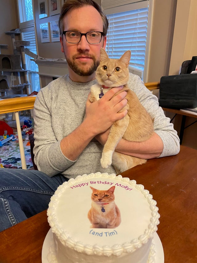 birthday cake for cat (and Tim)