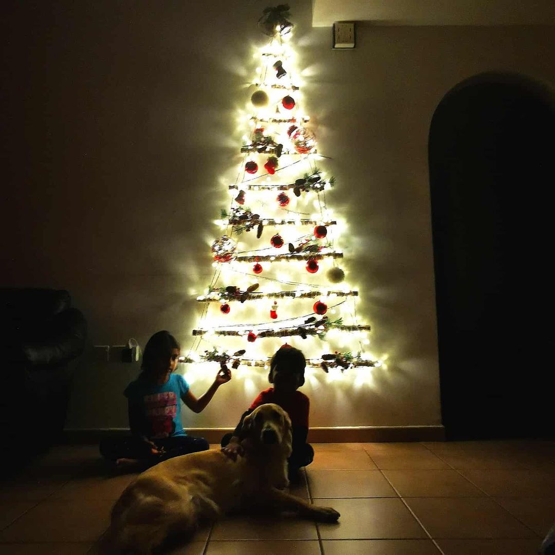Christmas tree on wall