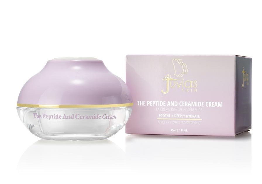 container of the peptide and ceramide cream by julia's skin