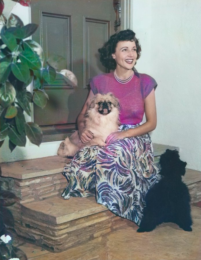 Betty White and pets