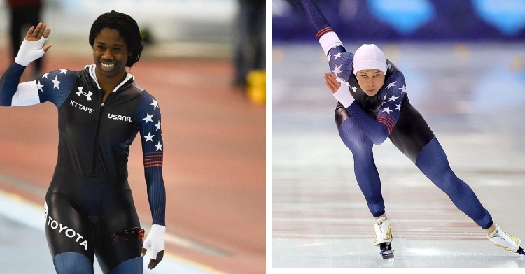 Speedskaters Erin Jackson and Brittany Bowe