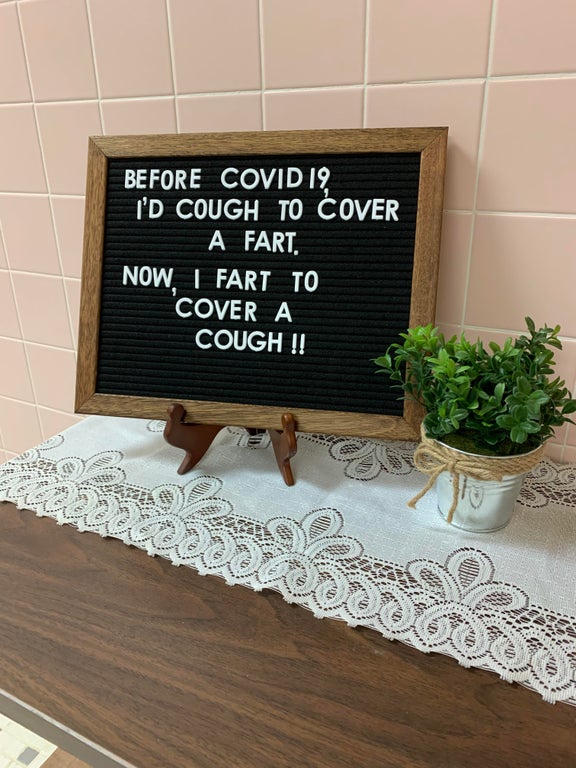 sign in bathroom