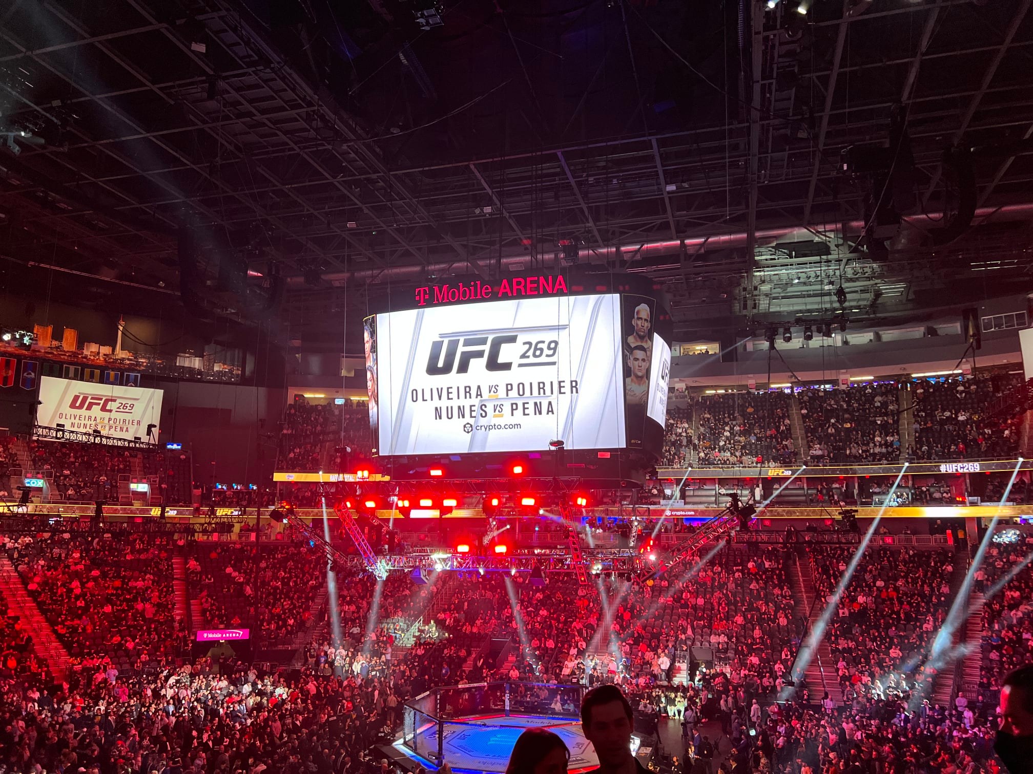 the view of the ultimate fighting championship (UFC) stage in las vegas, nevada