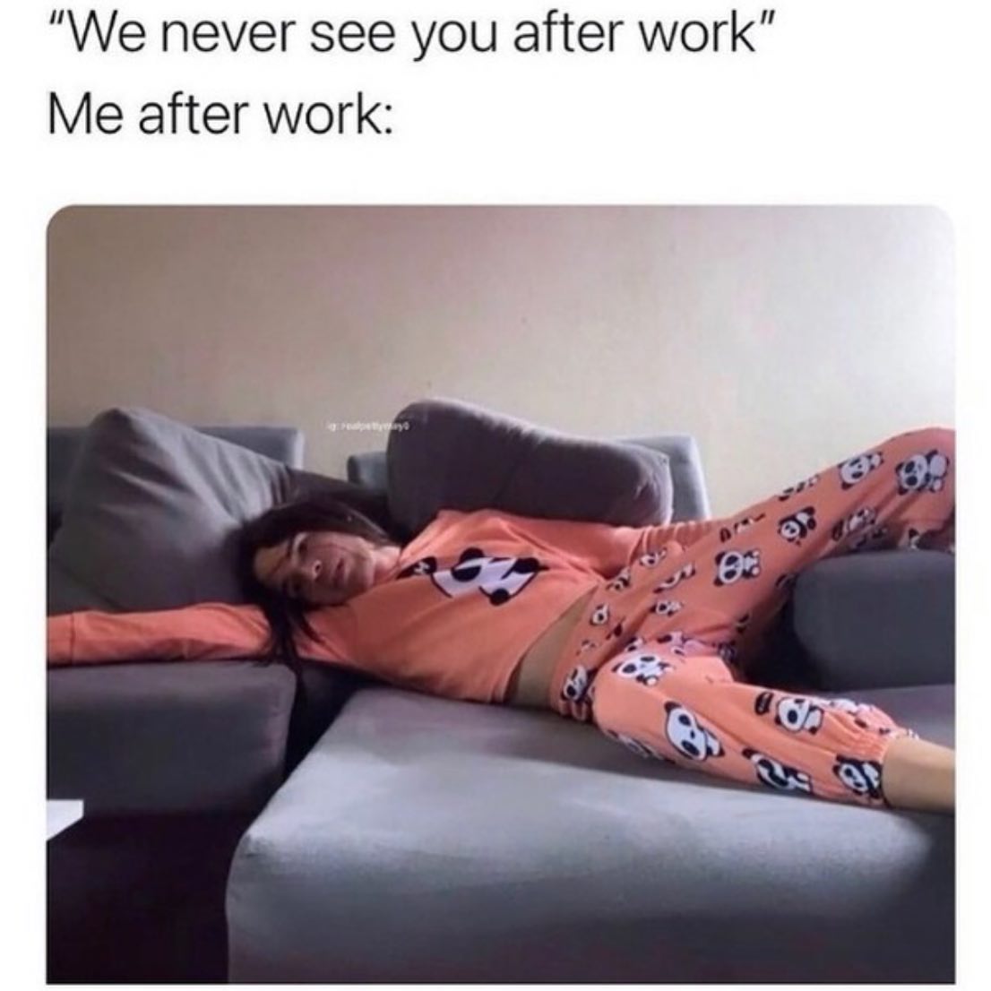 meme about doing nothing after work