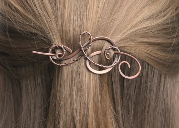 bronze hair clip