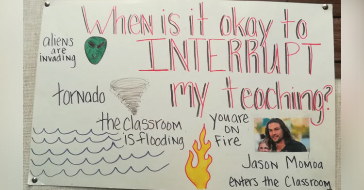 teacher sign