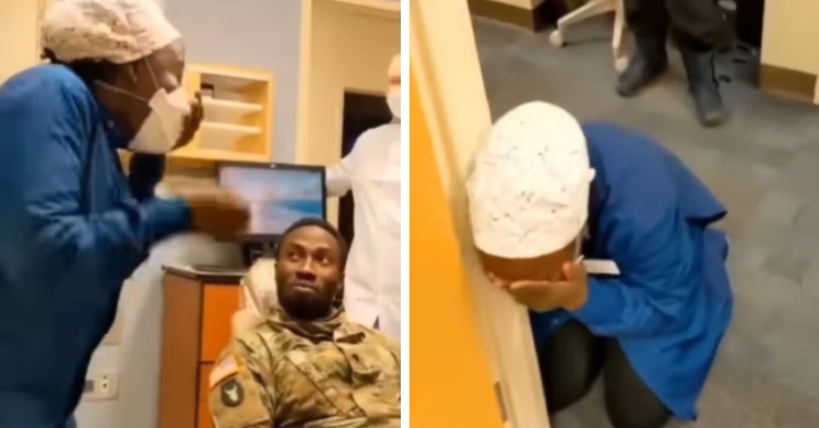 soldier surprise