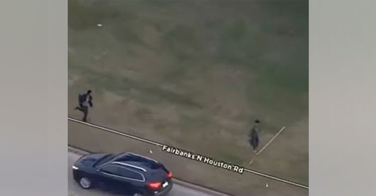 man running after suspect