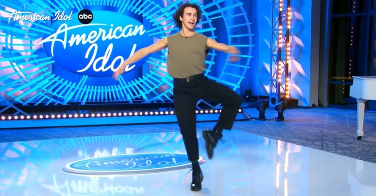 skyler maxey-wert performing a pirouette during his “american idol” audition.