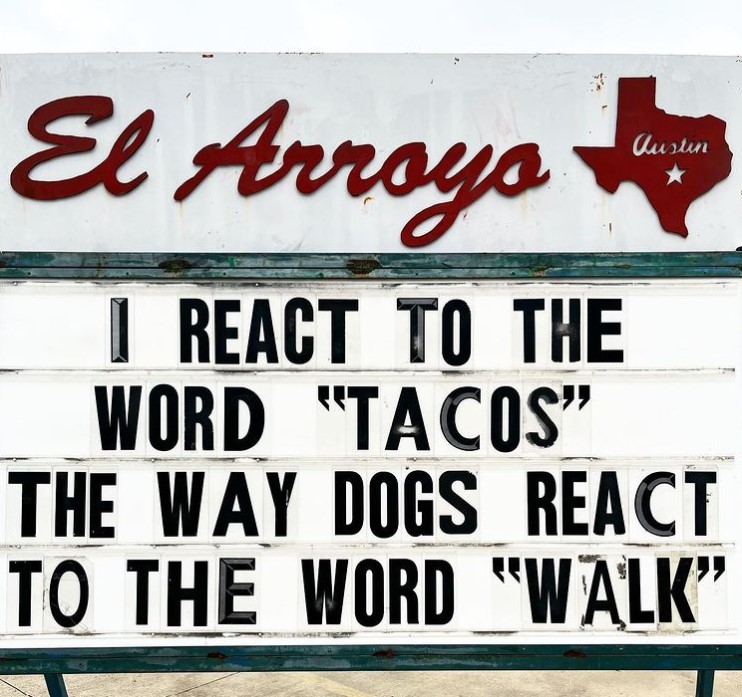 el arroyo marquee that reads 